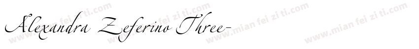 Alexandra Zeferino Three字体转换